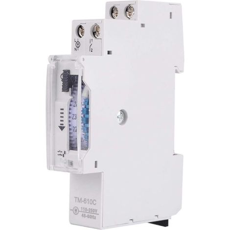 Interrupteur Horaire de Rail Interrupteur de Commande de Synchronisation de Rail DIN Intelligent Relais de Minuterie TM610C 220V pour Réverbère (1/5)