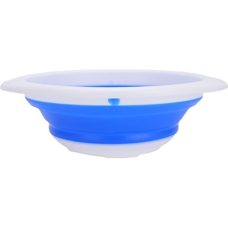 Bassin pliable portable pour légumes, seau de lavage multifonction en plastique caoutchouc, dimensions 23x20x7cm, idéal voyage (1/5)