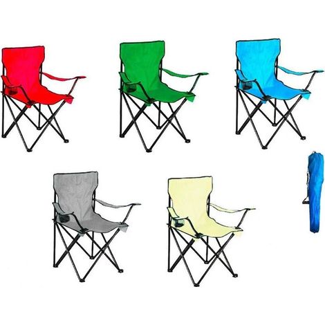 TrAdE Shop Traesio - Sedia Pipistrello Pieghevole Con Portabicchiere Pesca Campeggio Mare Spiaggia 350006 - (1/5)