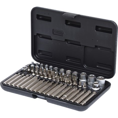 KS TOOLS  1/4"+3/8"+1/2"  Juego de  vasos y  puntas Torx  57 pzs.  - 911.4305 (1/3)