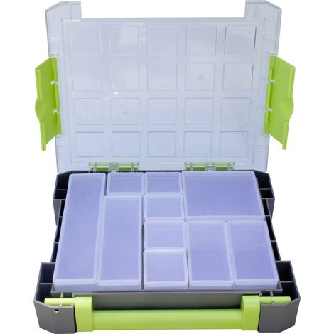VISO Sortimentskoffer (L x B x H) 275 x 70 x 325 mm Anzahl Fächer: 10 feste Unterteilung Inhalt 1 (1/5)