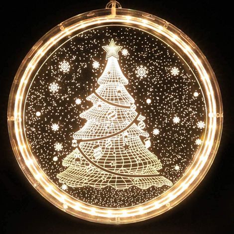 BEBUSINGOTO Guirlandes lumineuses de Noël pour décorations d'intérieur à piles, guirlandes lumineuses 3D suspendues pour mur, fenêtre, allée, patio, chambre, bla (1/5)