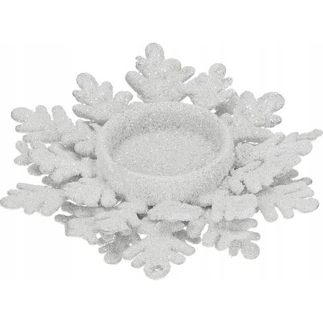 Teelichthalter silberfarben, glitzernd, glamourös, 12 cm (1/5)