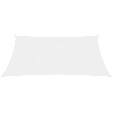 Voile toile d'ombrage parasol tissu oxford rectangulaire 3 x 4,5 m blanc