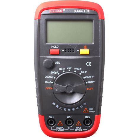 Digital Capacitance Meter, Professional Capacitance Tester 0.1pF - 20000uF, with Backlit LCD Display, Maximum Counting 1999 Times (1/5)
