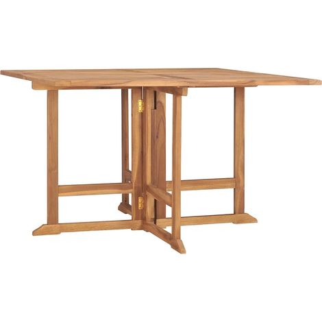 Tavolo da Giardino Pieghevole 110x110x75 cm in Massello di Teak vidaXL (1/5)