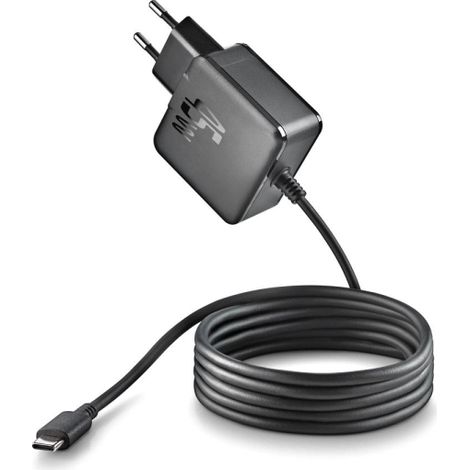 CARGADOR USB GAN NGS 45W CABLE USB-C SOLDADO 1.5m PD COLOR NEGRO