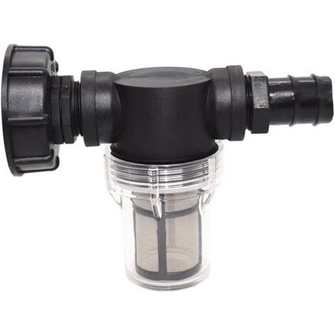 Pair Connecteur de filtre de réservoir IBC, filtre a eau, filtre eau de pluie, connecteur de tuyau de filtre à pluie, water filter, adaptateur de réservoir IBC avec sortie de filtre (32 mm) (1/5)