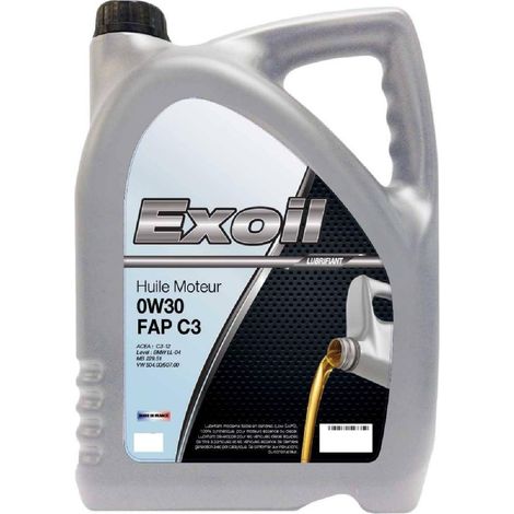 5x Huile Moteur Exoil 0W30 C3 Compatible avec Mercedes et VW 1 Litre