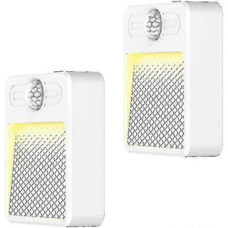 Lampe à détecteur de mouvement rechargeable, lampe murale au pied, blanc chaud, veilleuse LED automatique, contient (2 pièces) (1/5)