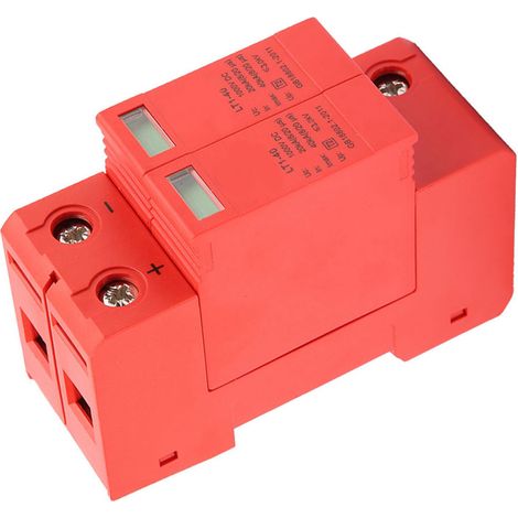 Parafoudre modulaire basse tension DC 1000V 2 pôles 20kA à 40kA pour protection domestique (1/5)