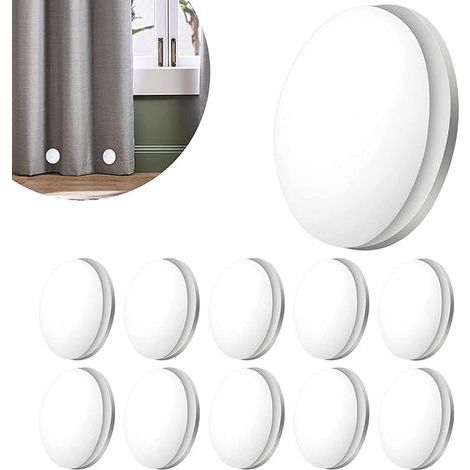 Set di 4 pesi magnetici per tenda da doccia, impermeabili e resistenti, per fodera della tenda da doccia, clip per pesi per tenda da doccia (bianche) (1/5)
