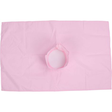 Drap de table de massage en coton lavable, housse de lit de massage confortable avec trou pour visage, 80x50 cm, rose, pour salon et spa. (1/5)