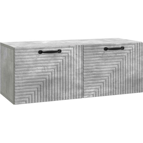 vidaXL Mobile Porta TV da Muro Grigio Cemento 78,5 x 31 x 30 cm