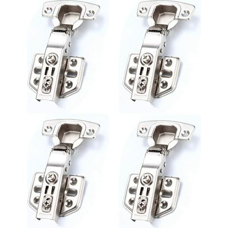 Lot de 4 charnières de porte d'armoire avec amortisseur hydraulique à fermeture automatique pour placard de cuisine – DELKEVIC