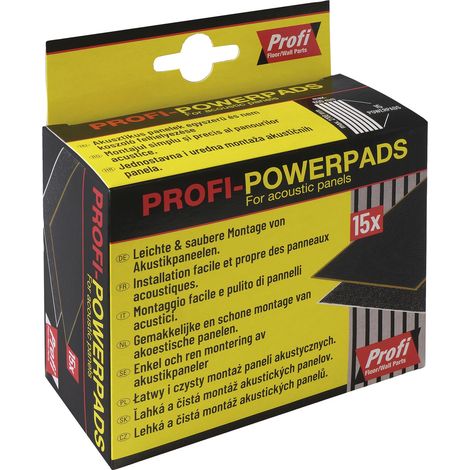 Profi-Powerpads zum Akustik Paneele kleben, Pads selbstklebend, 15 Stück