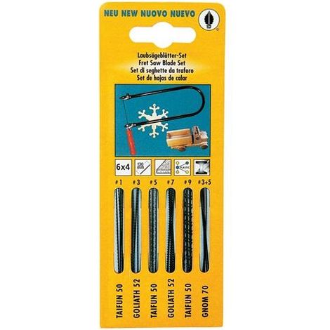 PUK Assortiment de lames de scie à chantourner 24 pièces, compatible avec les scies à main - 593970 (1/3)