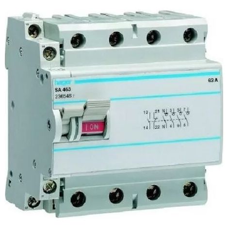 Interruptor seccionador modular 63A 4P posible liberación SA463