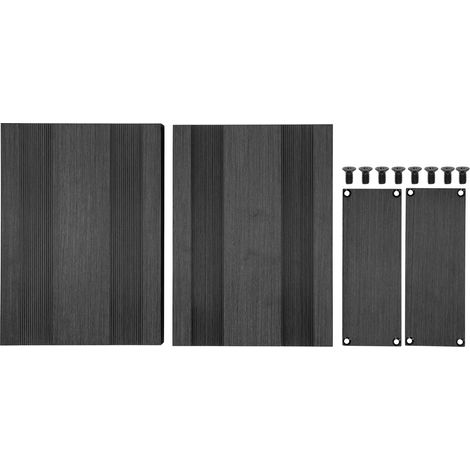 Boîtier DIY en alliage d'aluminium brossé noir 54x145x200mm pour convertisseur vidéo et boîte de projet électronique (1/5)