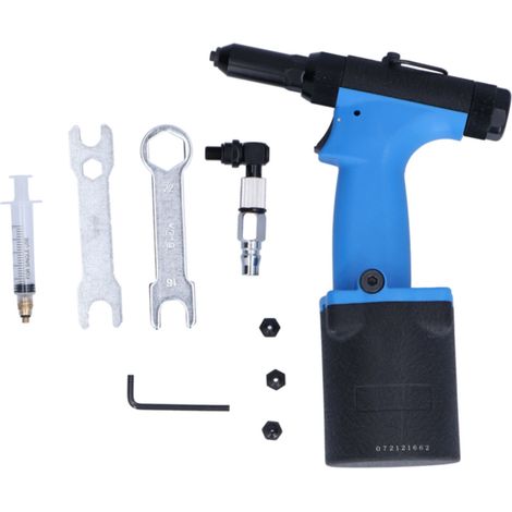 Pince à riveter pneumatique hydraulique industrielle KV-7081, capacité 2,4-4,8mm, tire-rivet à air comprimé, outil de rivetage professionnel, robuste et précise. (1/5)