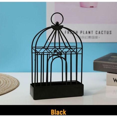 Support Cage A Oiseaux - Fer Noir Ou Or - Pour Spirale Anti Moustiques - Maison Salon Chambre Hotel - 13 X 4 5 X 21 5 Cm - 1 Pièce (1/5)