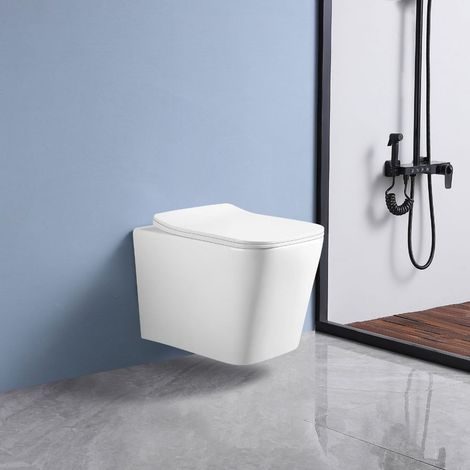 WC Sospeso YJ-2303 in Ceramica Bianco Lucido con Scarico a Parete – Design Moderno e Igiene Quotidiana (1/3)