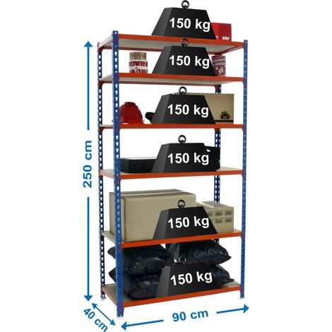 Simonrack Regal Maderclick blau orange Holz 2510 mm