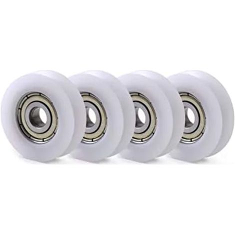 Lot de 10 625zz 695zz roulement à billes recouverts d'une couche POM PA en nylon coulissant rouleau de guidage de roue Type Rond Nonstandard Roulement (Taille : 5X21.5X7White)