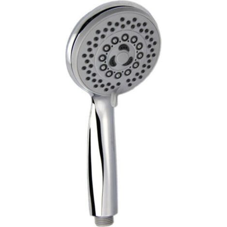 Duschkopf + 2 m Duschschlauch, Anti-Kalk-Duschkopf, Universalzubehör, 5 Strahlarten, hoher Wasserdruck, wassersparend, Badezimmerdusche aus ABS und Edelstahl
