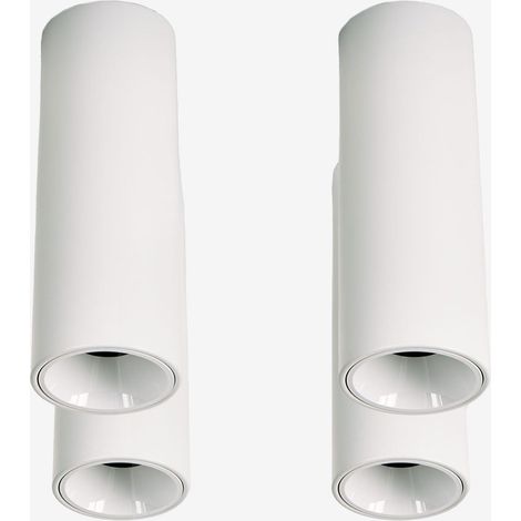 Pack de 4 apliques de techo LED de superficie redondos Ø5,7 cm en aluminio Luisiana SKLUM        (1/5)