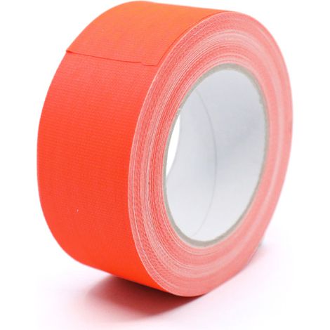 Gaffeur fluo ruban adhésif Toilé - 50 mm x 25 m - Orange (1/2)