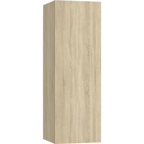 Mobile TV multimediale scaffale per televisione televisore buffet sala da pranzo soggiorno camera da letto rovere Sonoma 30,5 x 30 x 90 cm derivati del legno marrone 020027524