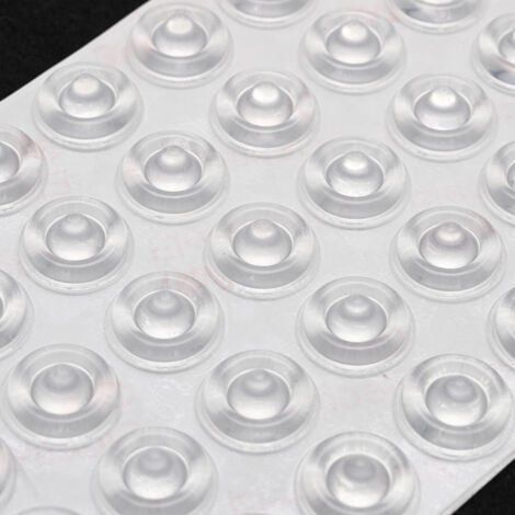 50 Stück Transparente Schutzpuffer, Selbstklebende Weiche Silikonpads Ohne Spuren, Transparente Klebepuffer, Türstopper, Silikonpuffer Transparent für Türgriffe (1/4)