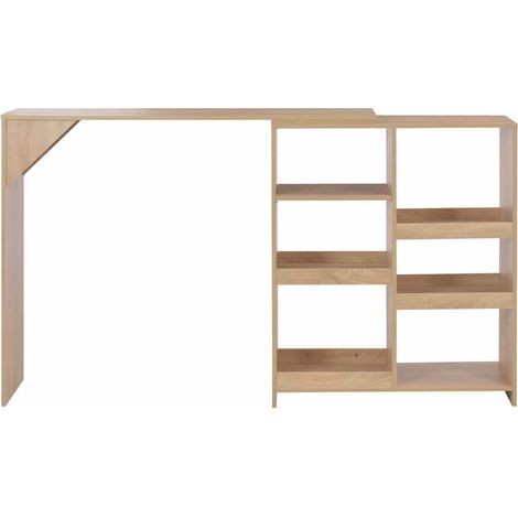 Maison Exclusive - Table de bar avec tablette amovible Chêne 138x39x110 cm (1/5)
