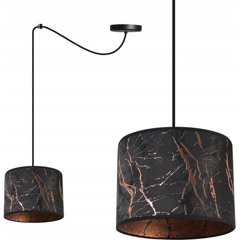 LAMPE DE PLAFOND SUSPENDU ABAT-JOUR ARAIGNÉE MARBRE CUIVRE (1/5)