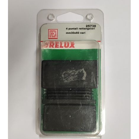 ORECA - PUNTALI RETTANGOLARI 30X60MM NERI PZ4