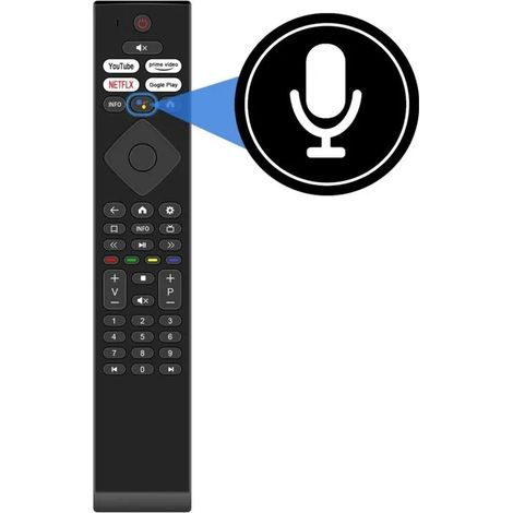 Télécommande Vocale Compatible Box Android TV Nokia Streaming Box 8000 Smart TV Box, Remplacement (1/5)