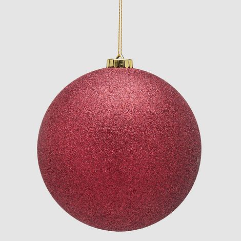 EDG Enzo De Gasperi Pallina di Natale Glitter Burgundy Ø15 cm – Addobbo Natalizio (1/2)