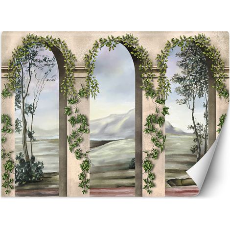 Fototapete Säulen und Bögen mit Efeu Landschaft 150x105 cm (1/5)