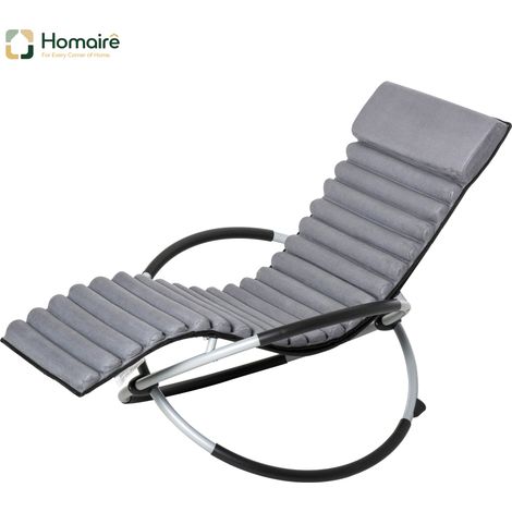 HOMAIRE Schaukelstuhl ergonomischer 2 en 1 pour le confort au jardin