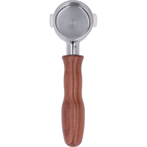 Siebträger 51 mm, 2 Löcher, für ECO310 Kaffeemaschine, Modell D in Rosenholz – Ersatzgriff (ohne Boden) (1/5)