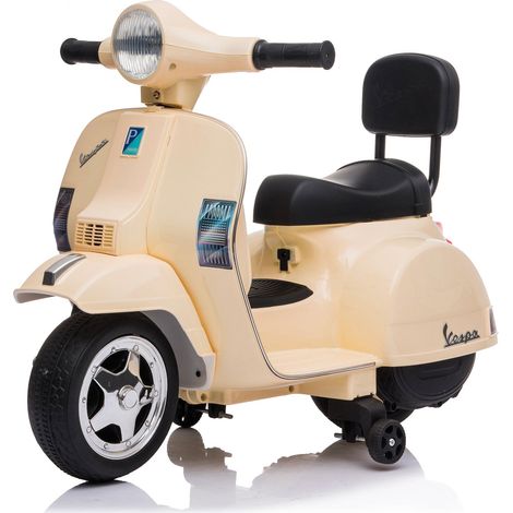 Piaggio Mini Vespa PX150 Elettrica 6V per Bambini Crema (1/5)