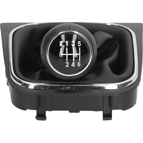 Schalthebel, Schaltmanschette und Schaltknauf für 6-Gang-Schaltgetriebe für Audi A5 (2005–2010), schwarzer Lederbezug, Autozubehör-Set (1/5)