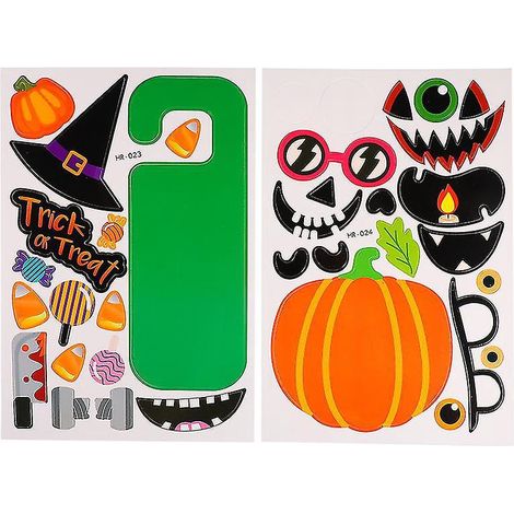 6er-Set Halloween-Türaufkleber für die Halloween-Dekoration
