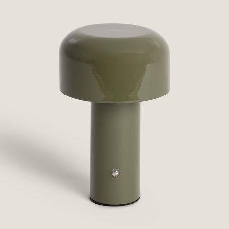 Lámpara de Mesa LED 2W Portátil Metal con Batería USB Recargable Zaipi Verde