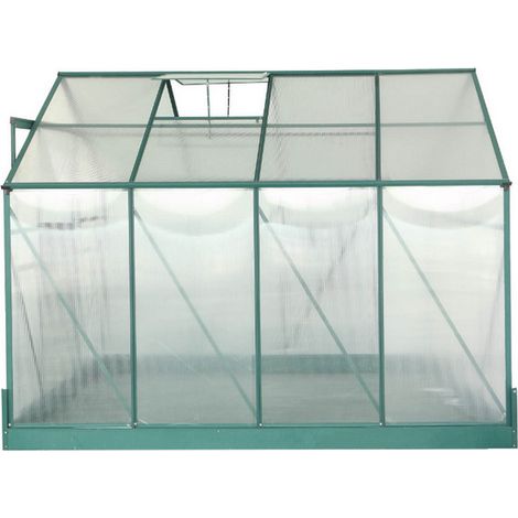 HABRITA Serre de jardin en aluminium - 7,44 m² - Protection et isolation optimales (1/5)
