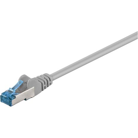 Goobay Cat6A SFTP, PiMF 30m câble de brassage Grey gris, pour connexion Internet, réseau Ethernet LAN