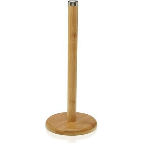 Portarrollo de Papel de Cocina Versa S3404655 Madera Acero Bambú (14 x 33 x 14 cm) 8420327473745 S3404655 Versa