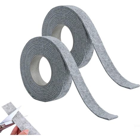 2 Rouleaux Feutrine Autocollante, Patins pour Meubles Auto-adhésifs, Patins pour Meubles, Patin Chaise, Patin antiderapant, Découpe Libre de Toute Taille Patin Feutre (1/5)
