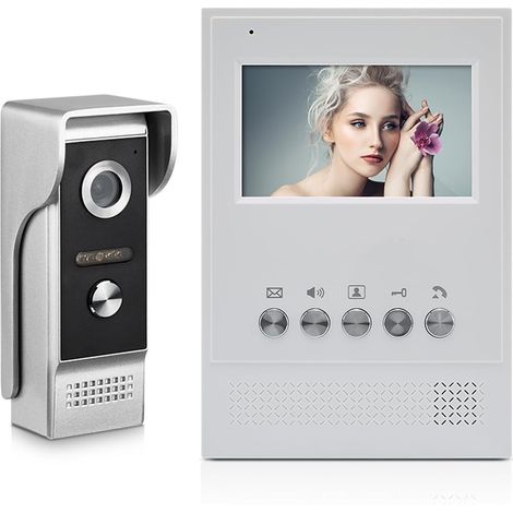 4.3'' TFT color wired video intercom phone doorbell system, HD camera, night vision, surveillance, unlocking support, two-way intercom for villa apartment house